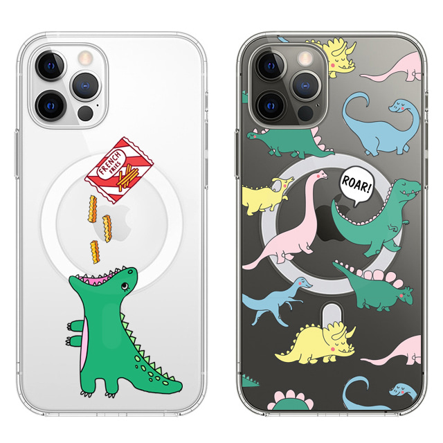 아이폰8플러스 아이폰7플러스 귀여운 공룡 투명 맥세이프 케이스